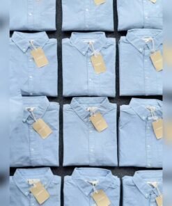 Men's Sky Blue Oxford Cotton Shirt - Button Down Collar Full Sleeve Regular Fit Casual Shirt